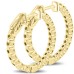 2.10 ct Ladies Round Cut Diamond Hoop Huggie Earrings in Yellow Gold